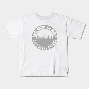 Drink Around the World Grey Kids T-Shirt